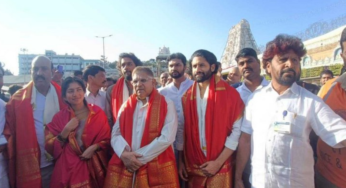 Thandel Team Visit Tirumala Temple